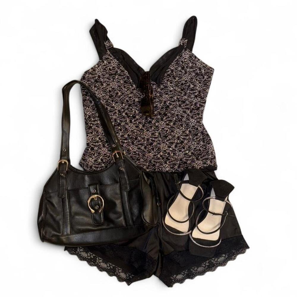 Vintage Vtg y2k fairycore festival fairy lace cami going out top